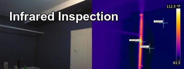 Infrared Inspection of Water Leak In Wall